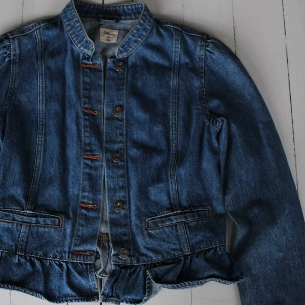 GAP Denim Peplum Jacket